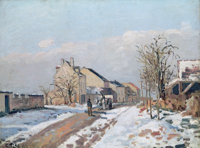 The Road from Gisors to Pontoise, Snow Effect by Camille Jacob Pissarro